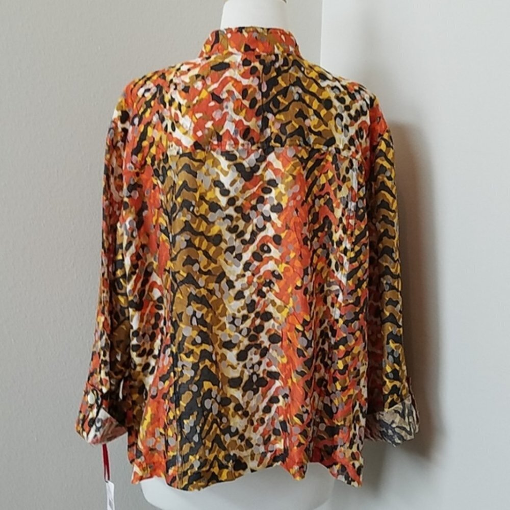 NWT Ruby Rd Tribe Vibe Button Top - Picture 4 of 8